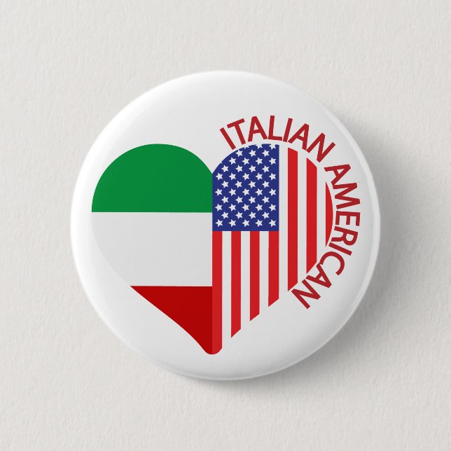 Italian American Italiano Americano Pride 6 Cm Round Badge (Front)