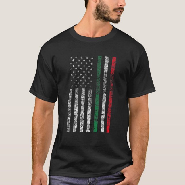 Italian American Pride - Italian American Flag T-Shirt (Front)