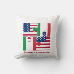 Italian American Welcome Cushion