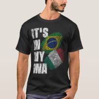 Italian And Brazilian Mix DNA Heritage Flag