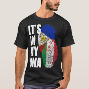 Italian And Filipino DNA Mi Flag Heritage  T-Shirt