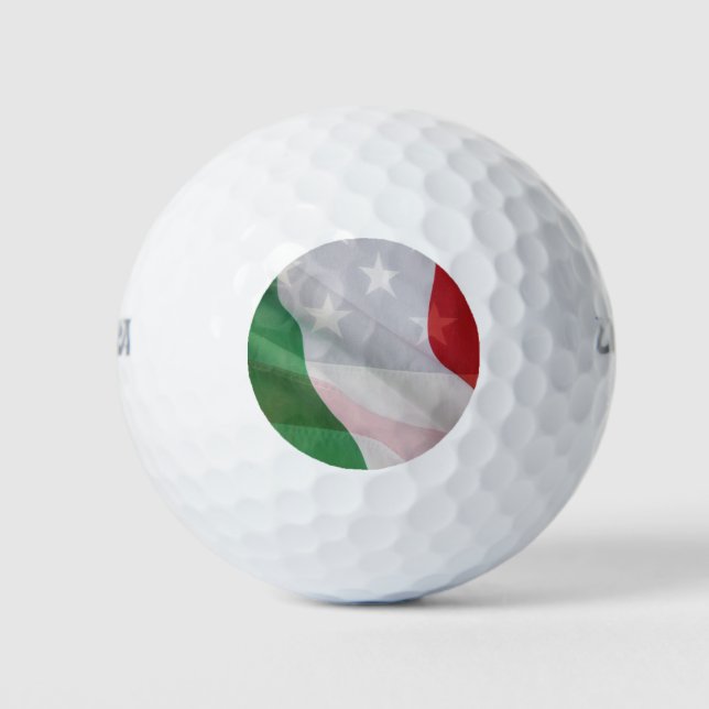 Italian and USA flags Golf Balls (Front)