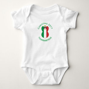 Italian Angel Christmas Flag Personalised Women's Baby Bodysuit