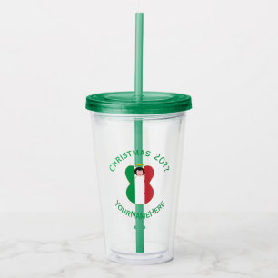 Italian Angel Flag for Christmas Acrylic Tumbler