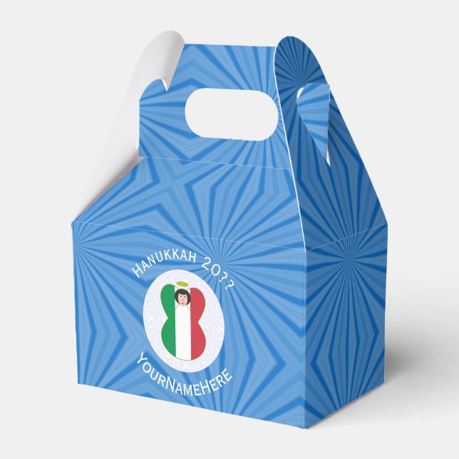 Italian Angel Flag for Hanukkah Favour Box (Front Side)
