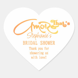 Italian Aperol Cocktail That's Amore Bridal Shower Heart Sticker
