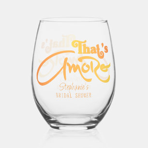Italian Aperol Cocktail That's Amore Bridal Shower Stemless Wine Glass