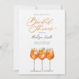 Italian Aperol Spritz Bridal Shower Invitation