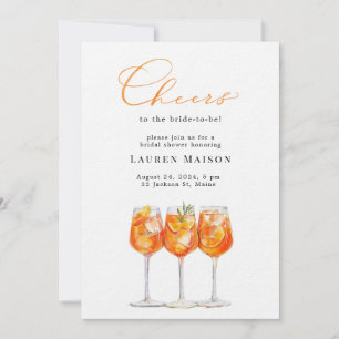 Italian Aperol Spritz Bridal Shower Invitation