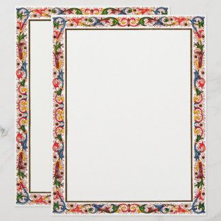 Italian Arabesque Floral Wedding Invite Template