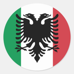 Italian Arberesh, Italy flag Classic Round Sticker