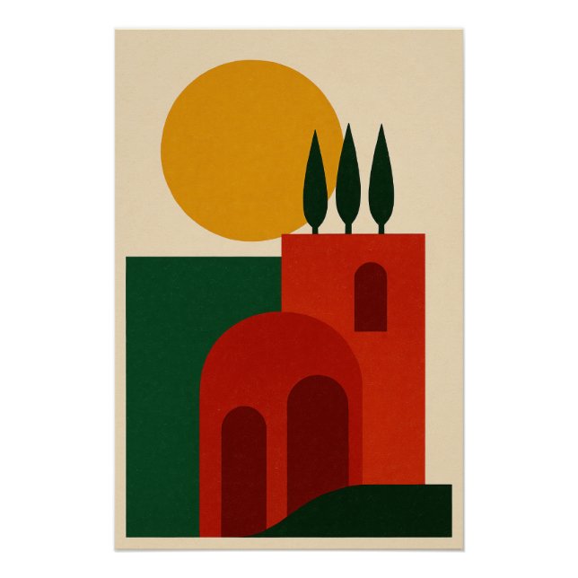 Italian Architecture and Vibrant Colors Poster (Front)