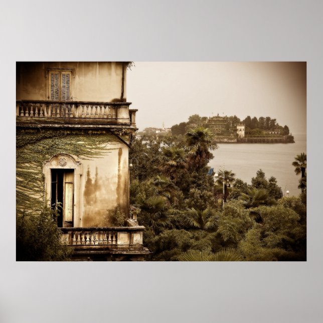 Italian Architecture on Lake Maggiore Poster (Front)