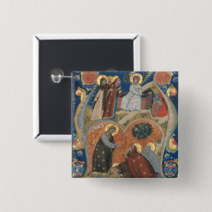 Italian Art Nerius Illumination Scenes of Easter 15 Cm Square Badge