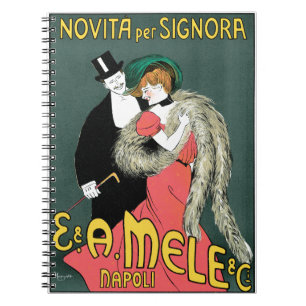 Italian Art Nouveau Fashion Ad Notebook