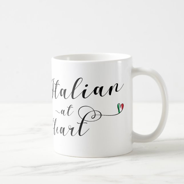 Italian At Heart Mug, Italy Coffee Mug (Right)