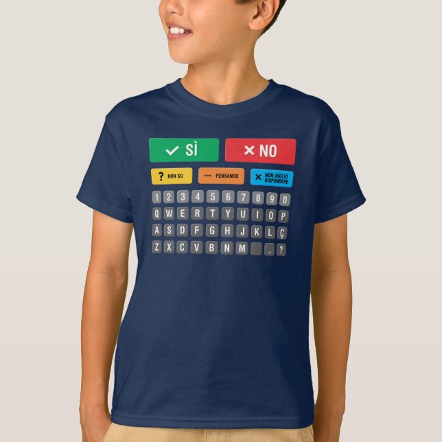 Italian Autism AAC PECS Pointing Communication 05 T-Shirt (Front)
