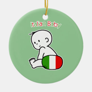 Italian Baby Ceramic Tree Decoration