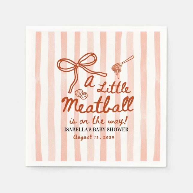 Italian Baby Shower Theme Napkin (Front)