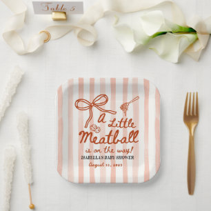 Italian Baby Shower Theme Paper Plate