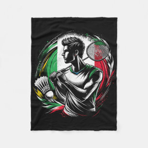 Italian Badminton Player Sportsman Athlete Coach Fleece Blanket