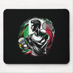 Italian Badminton Player Sportsman Athlete Coach  Mouse Mat
