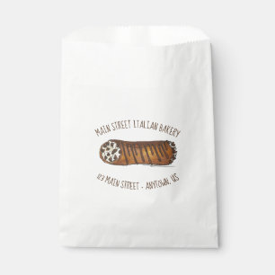 Italian Bakery Chocolate Chip Cannoli Pastry Favour Bags
