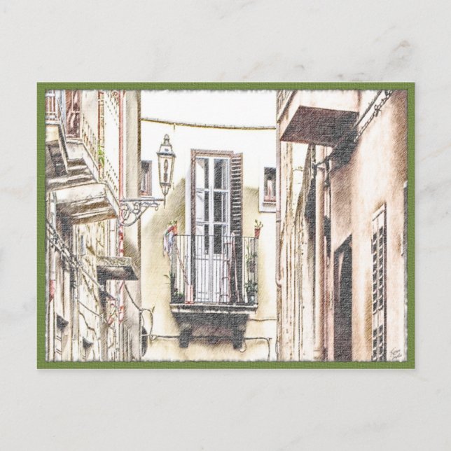 Italian Balcony Postcard (Front)