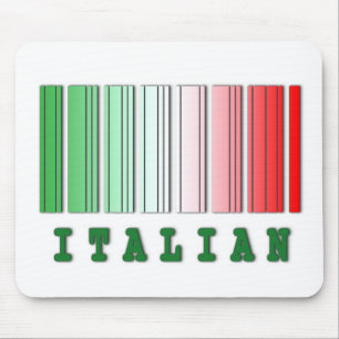 italian barcode design mouse mat