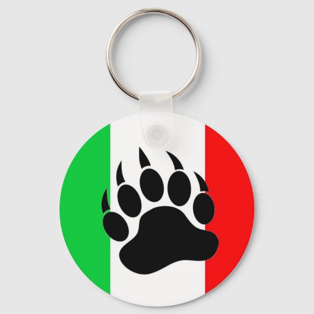 Italian Bear Pride Key Ring (Front)