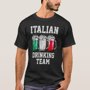 Italian Beer Drinking Team Country Italy Flag Vint T-Shirt