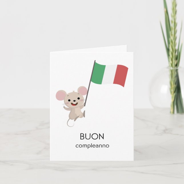 Italian Birthday Card – Buon compleanno (Front)