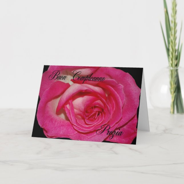 Italian Birthday Card For Great Aunt (Front)