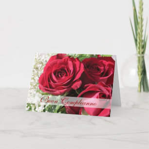 Italian Birthday elegant red roses Card