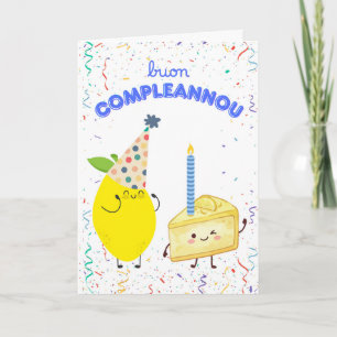Italian Birthday Greetings Buon Compleannou Card
