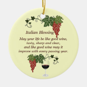 Italian Blessing Ceramic Tree Decoration