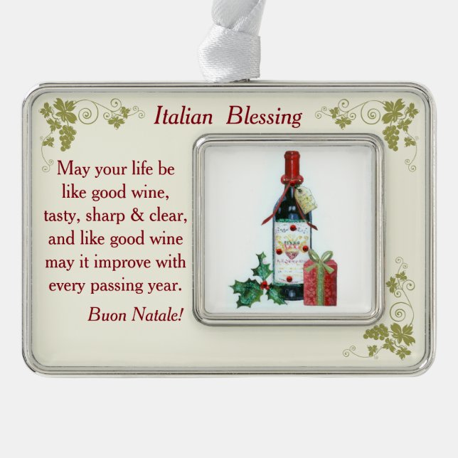 Italian Blessing Ornament 2 (Front)