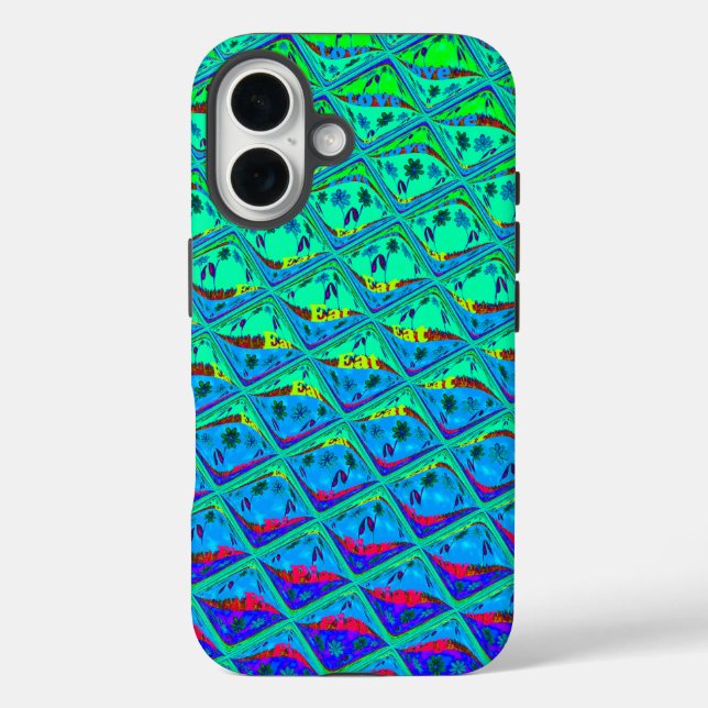 Italian Blue Mermaid Motif Art Print Case-Mate iPhone Case (Back)