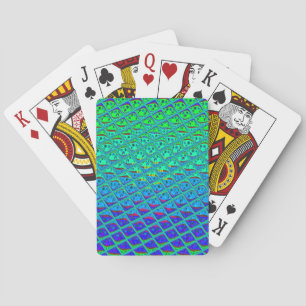 Italian Blue Mermaid Motif Art Print Playing Cards