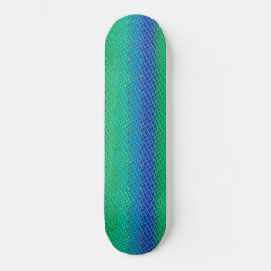 Italian Blue Mermaid Motif Art Print Skateboard