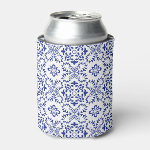 Italian Blue Mosaic Tile Can Cooler