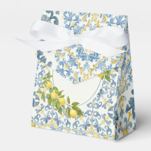 Italian Blue Tile Lemon Favour Box