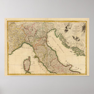 Italian Boarder Coutries Poster