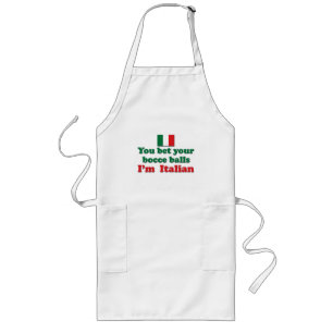 Italian Bocce Balls Long Apron