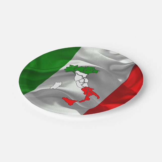 Italian boot paper plate (Angled)