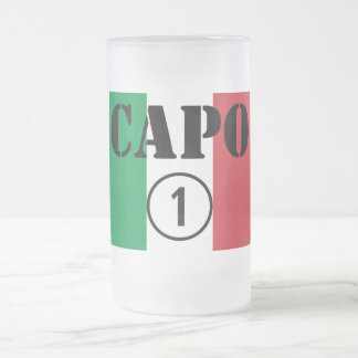 Italian Bosses : Capo Numero Uno Frosted Glass Beer Mug