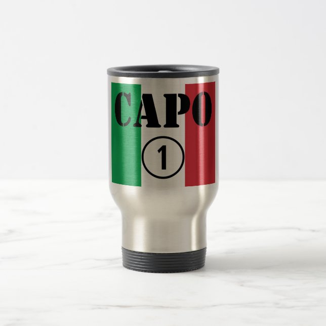 Italian Bosses : Capo Numero Uno Travel Mug (Center)