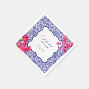 Italian bougainvillea bridal shower napkin