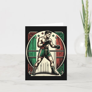 Italian Boxer - Vintage Boxing Flag Italy Card