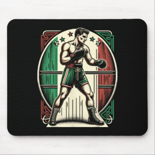 Italian Boxer - Vintage Boxing Flag Italy Mouse Mat